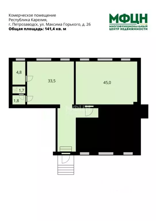 Помещение свободного назначения в Карелия, Петрозаводск ул. Максима ... - Фото 2