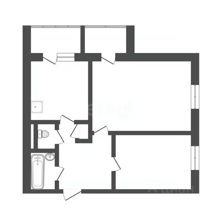 2-к кв. Тверская область, Тверь Молодежный бул., 14 (55.1 м) - Фото 1