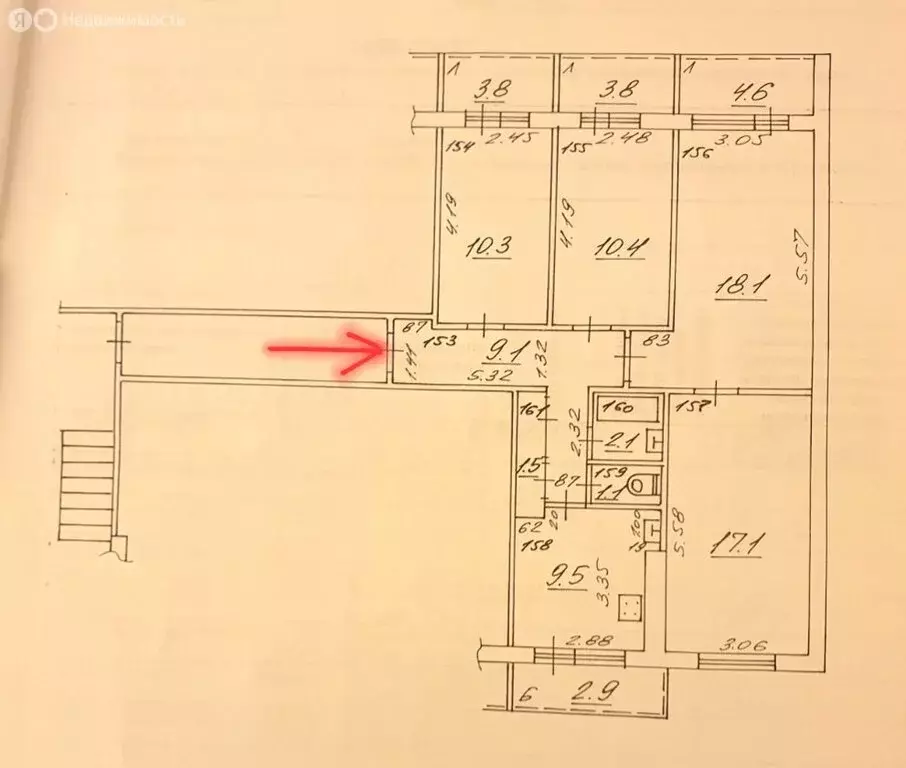 4-комнатная квартира: Самара, проспект Карла Маркса, 487 (80 м) - Фото 1