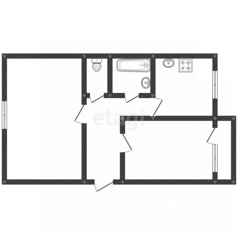 2-к кв. Смоленская область, Ярцево ул. 30 лет Победы, 17 (42.0 м) - Фото 2