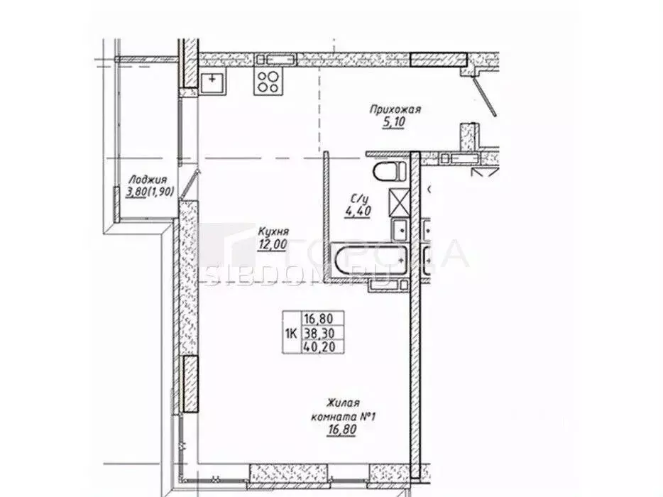 2-к кв. Алтайский край, Барнаул ул. Крупской, 118 (40.2 м) - Фото 2
