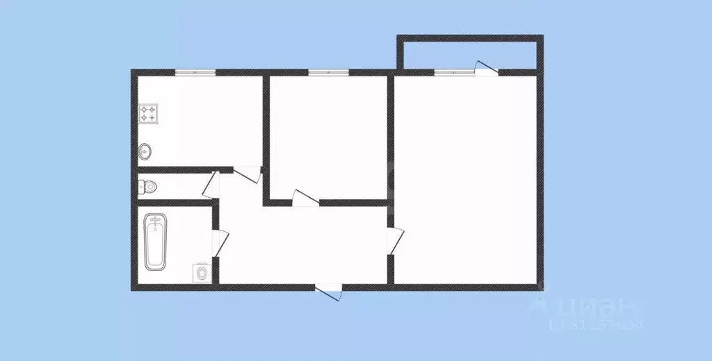 2-к кв. Иркутская область, Ангарск 7-й мкр, 1 (51.4 м) - Фото 2