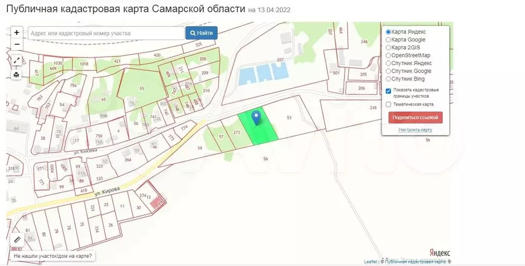 Карта о зеленый волжский с улицами и номерами