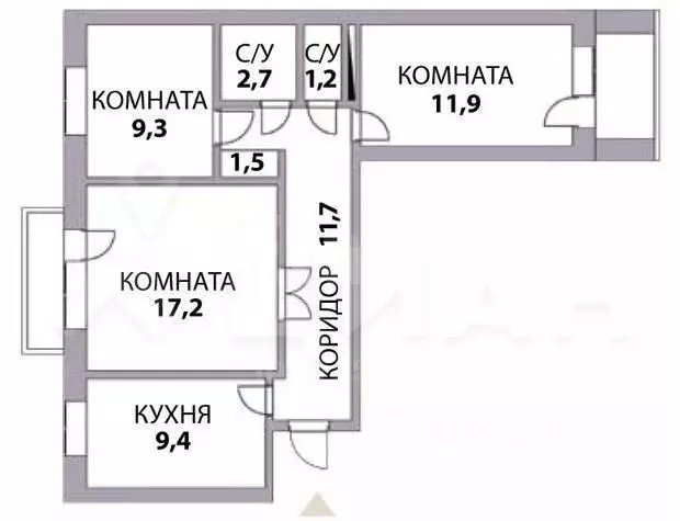 3-к кв. Астраханская область, Нариманов Астраханская ул., 3 (69.0 м) - Фото 1