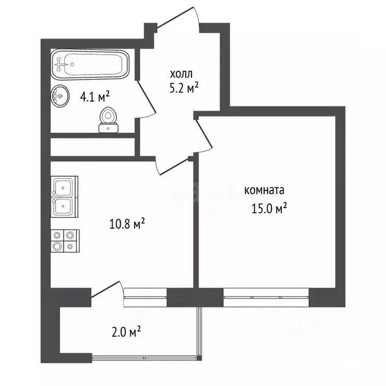 1-к кв. Московская область, Люберцы ул. Гоголя, 3 (35.2 м) - Фото 2