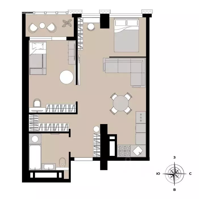 2-к кв. Приморский край, Владивосток Енисейская ул. (45.04 м) - Фото 2