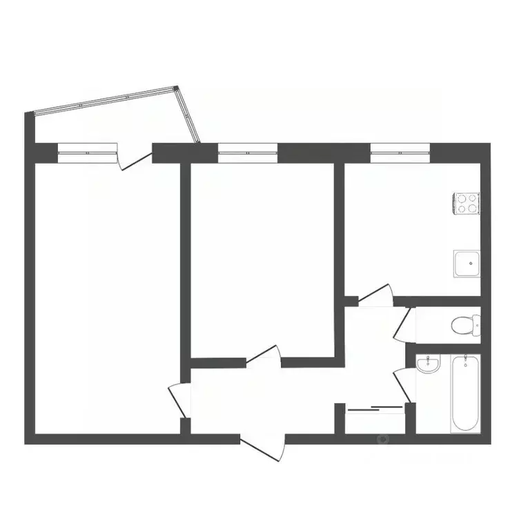2-к кв. Тюменская область, Тюмень Солнечный проезд, 14 (48.8 м) - Фото 2