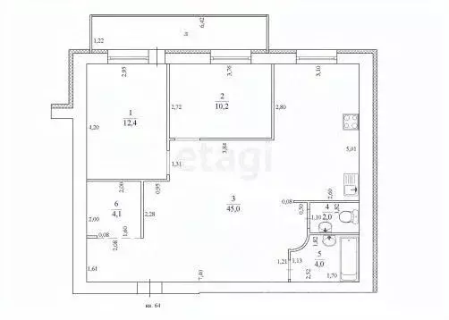 3-к кв. Ульяновская область, Ульяновск Ульяновский просп., 28 (77.7 м) - Фото 2
