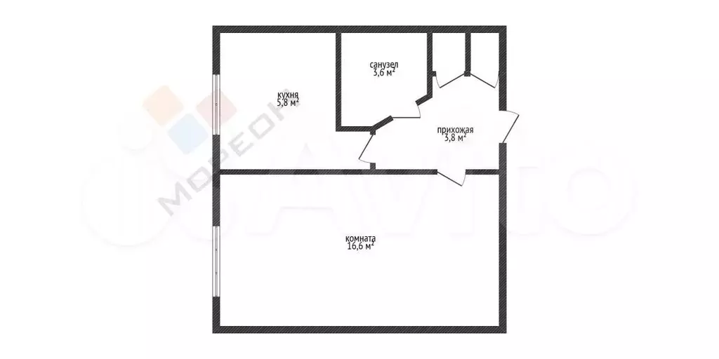 1-к. квартира, 31,1 м, 5/5 эт. - Фото 0