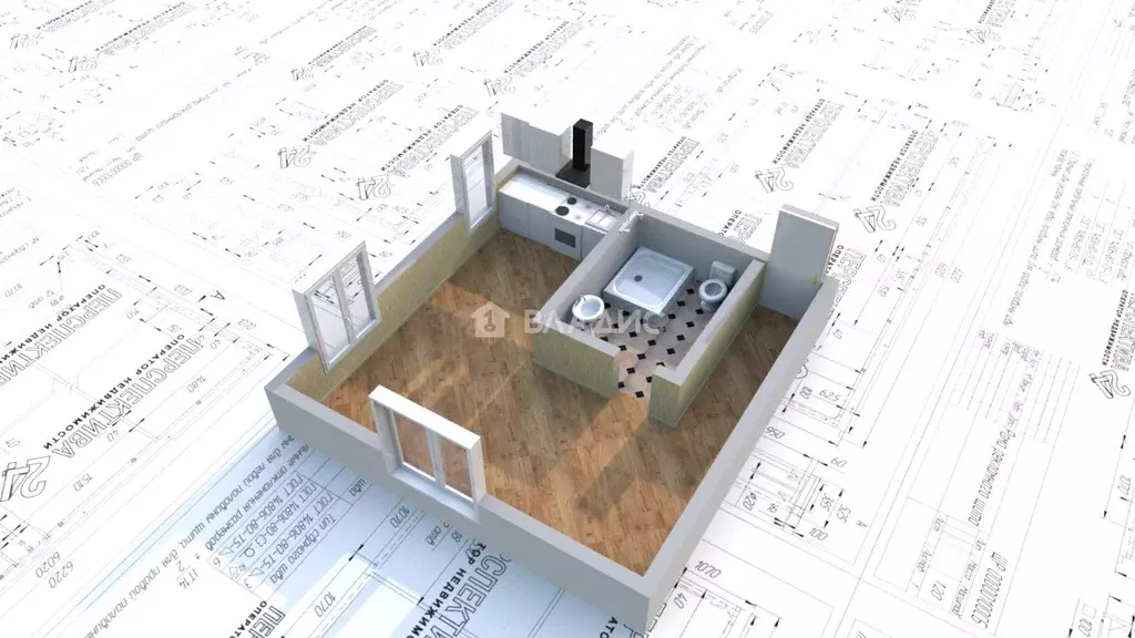 1-к кв. Иркутская область, Ангарск 32-й мкр,  (37.2 м) - Фото 1