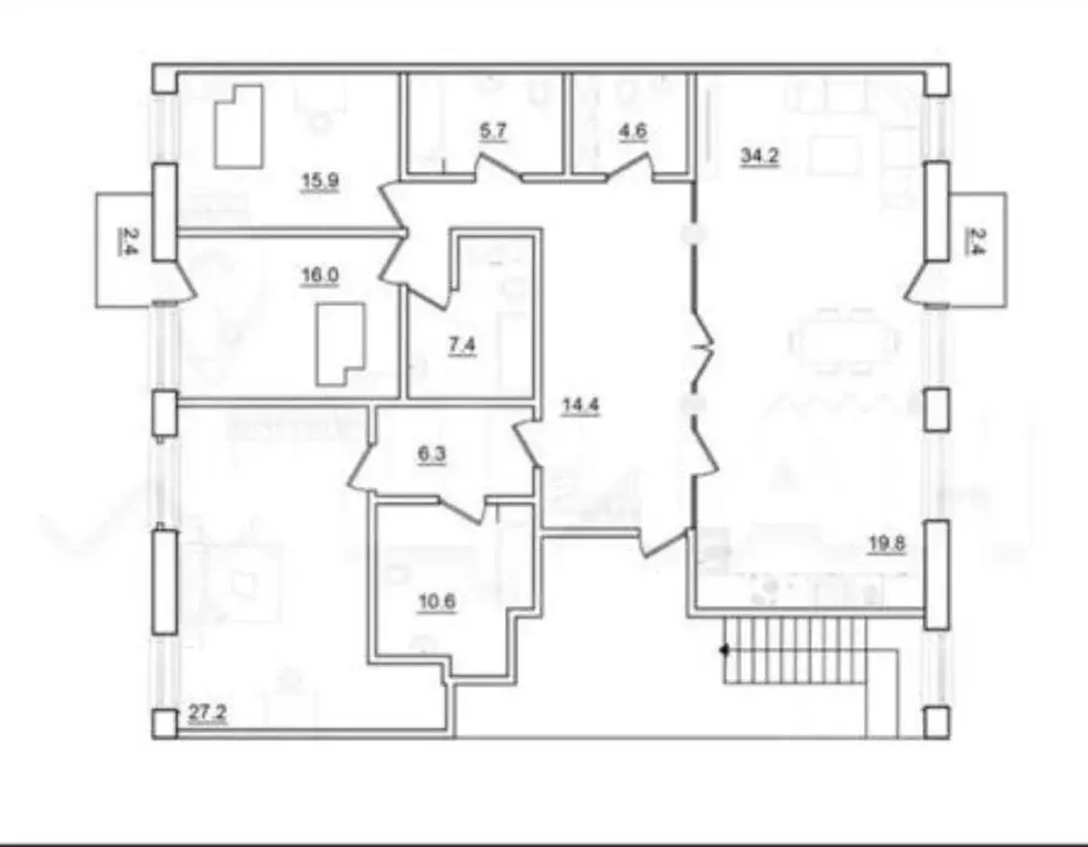 4-к кв. Санкт-Петербург Ждановская ул., 45 (178.7 м) - Фото 0