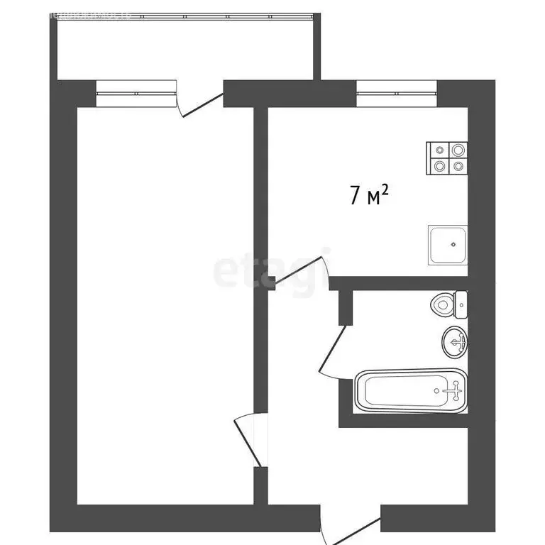 1-комнатная квартира: Ишим, Казанская улица, 37/1 (33.7 м) - Фото 1
