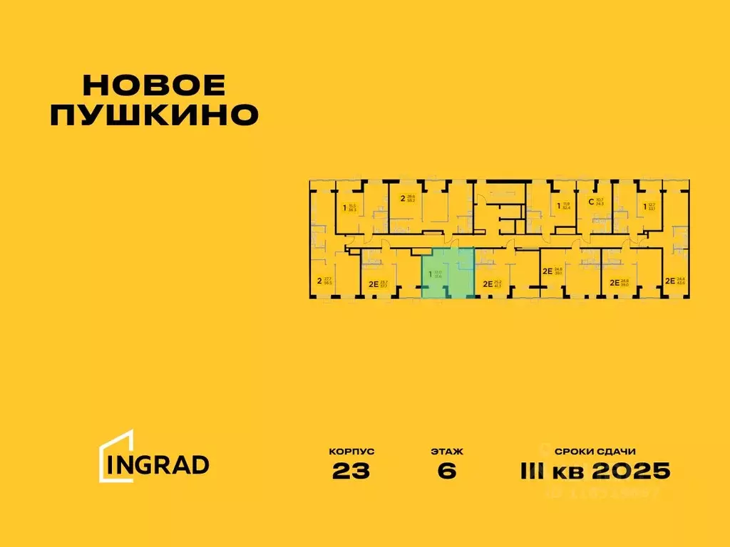 1-к кв. Московская область, Пушкино Новое Пушкино мкр, к23 (31.59 м) - Фото 1