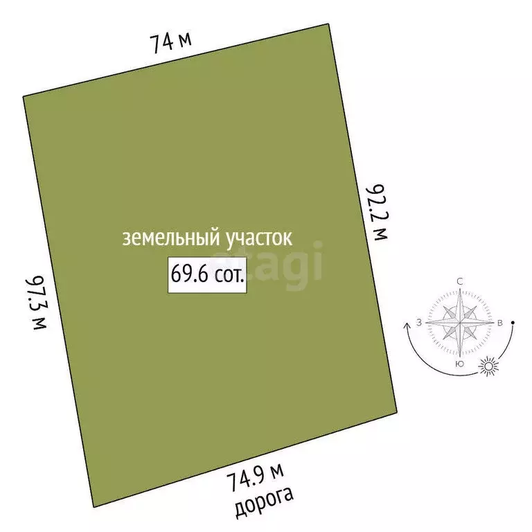 Участок в Севастополь (69.8 м) - Фото 1