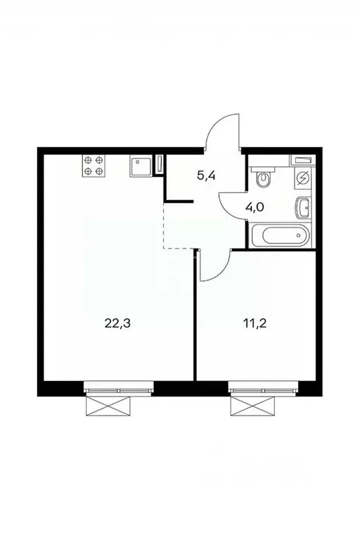 2-к кв. Московская область, Ленинский городской округ, Боброво пгт ул. ... - Фото 2