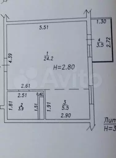 1-к. квартира, 37 м, 1/5 эт. - Фото 0