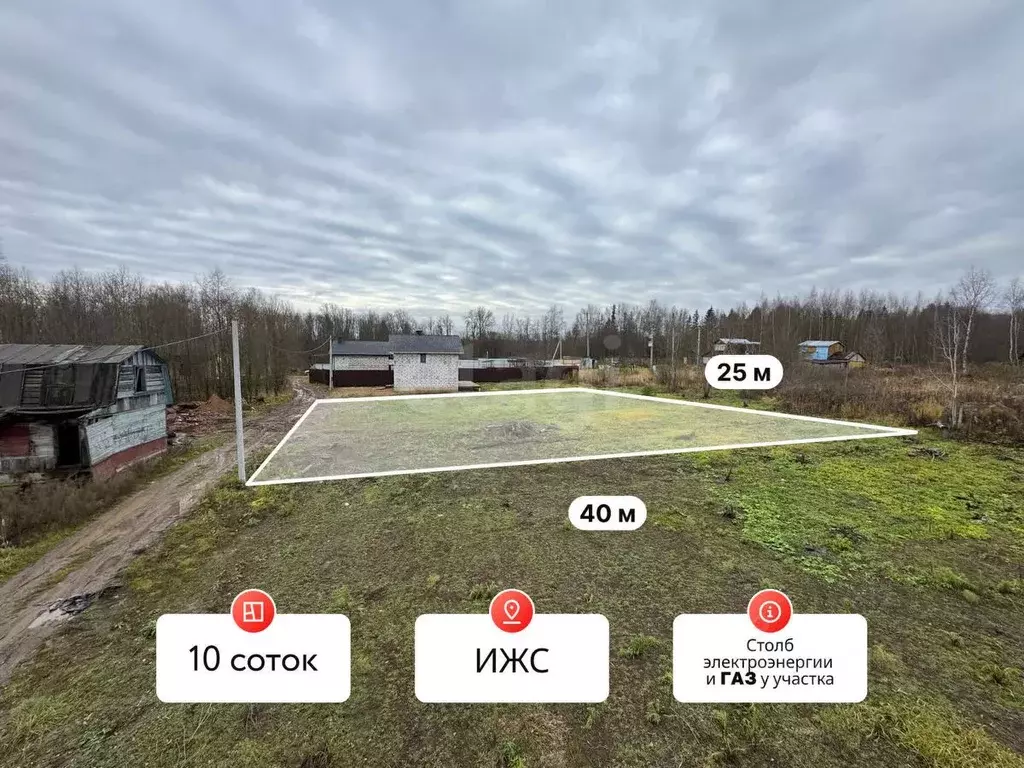 Участок в Костромская область, Костромской район, Караваевское с/пос, ... - Фото 1