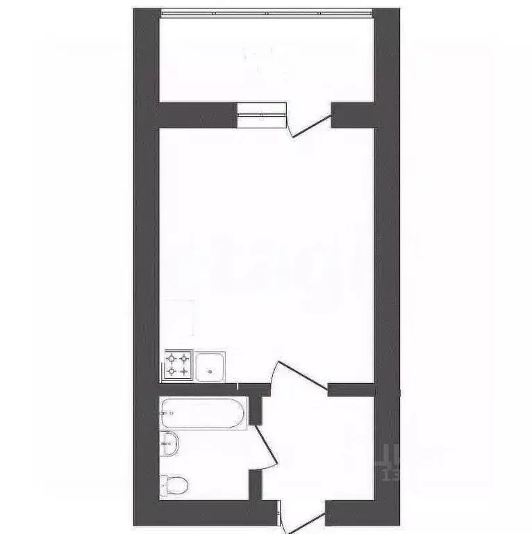 Студия Вологодская область, Вологда ул. Возрождения, 47А (24.0 м) - Фото 2