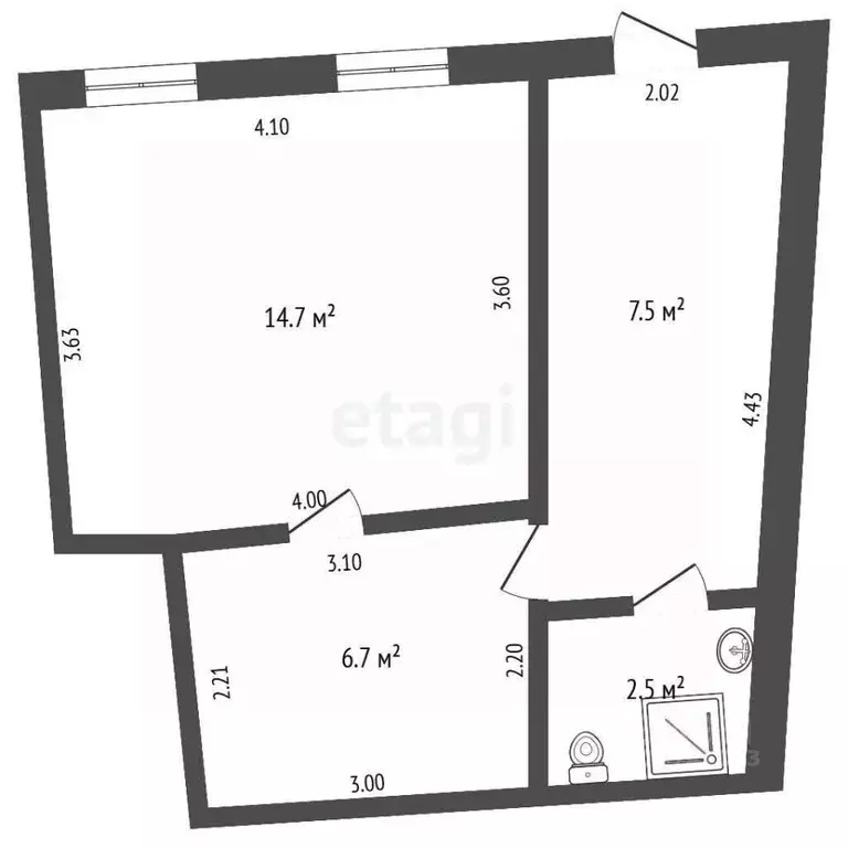 2-к кв. Крым, Евпатория ул. Степовая, 3 (31.4 м) - Фото 2