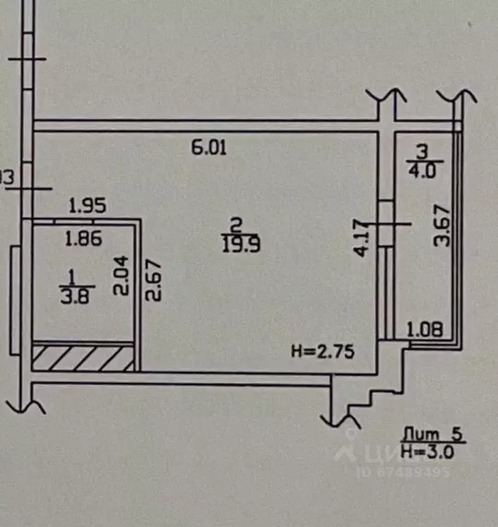 Студия Краснодарский край, Анапа Анапское ш., 24к6 (28.0 м) - Фото 2