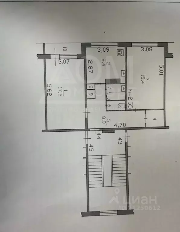 2-к кв. Ленинградская область, Приозерск Ленинградская ул., 16 (56.0 ... - Фото 1