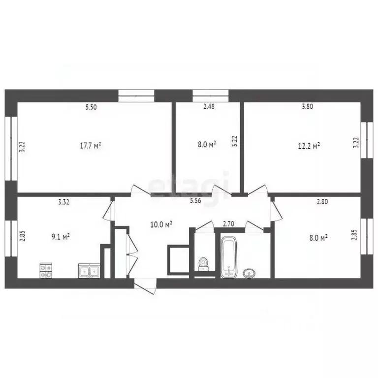 4-к кв. Свердловская область, Талица ул. Кузнецова, 96 (70.3 м) - Фото 1