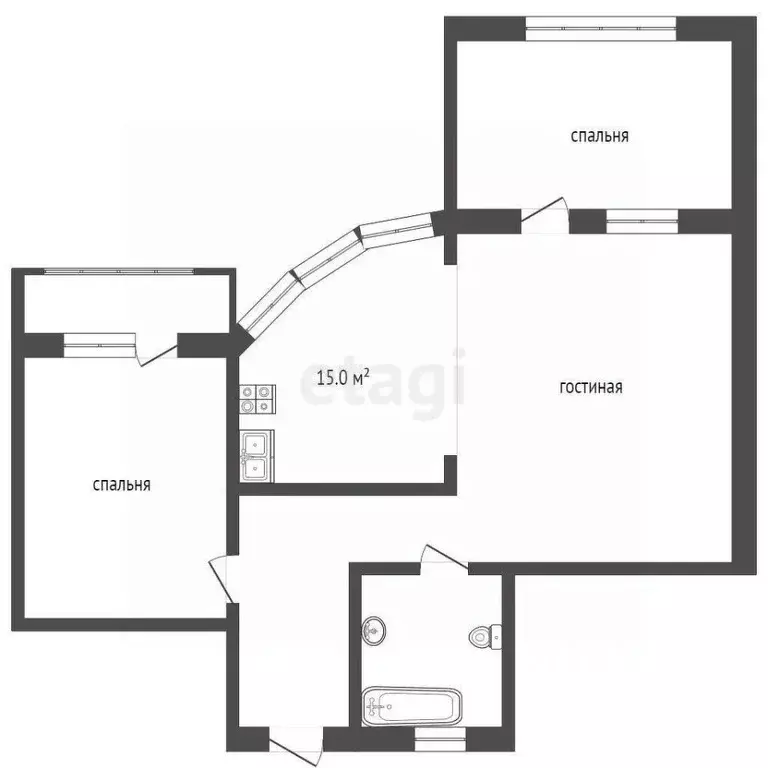 3-к кв. Крым, Ялта проезд Парковый, 2 (107.0 м) - Фото 2