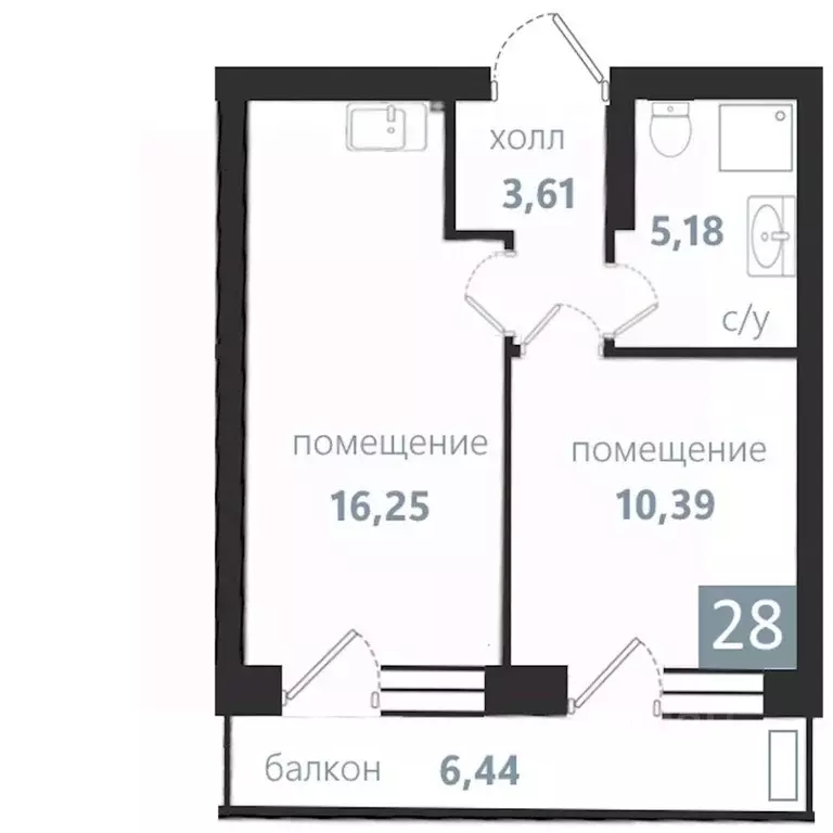 2-к кв. Калининградская область, Балтийск ул. Чехова (41.87 м) - Фото 1