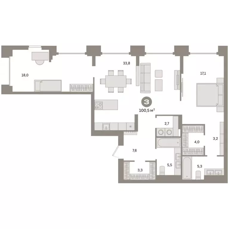 2-комнатная квартира: Екатеринбург, жилой район Сортировочный, ... - Фото 2