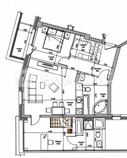 3-к кв. Коми, Сыктывкар ул. Мира, 22/1 (73.68 м) - Фото 1