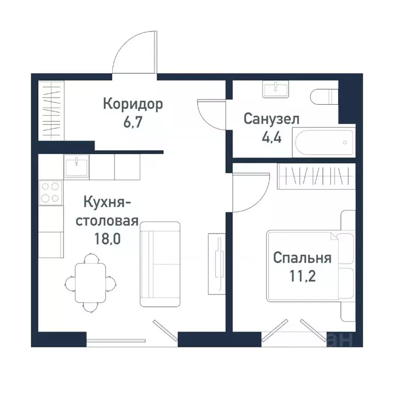1-к кв. Челябинская область, Челябинский городской округ, пос. ... - Фото 0