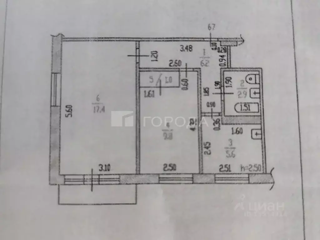 2-к кв. Алтайский край, Барнаул ул. Новосибирская, 16 (42.9 м) - Фото 2