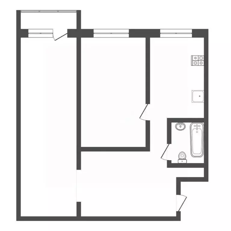 2-к кв. Тульская область, Узловая Октябрьская ул., 27 (41.0 м) - Фото 2