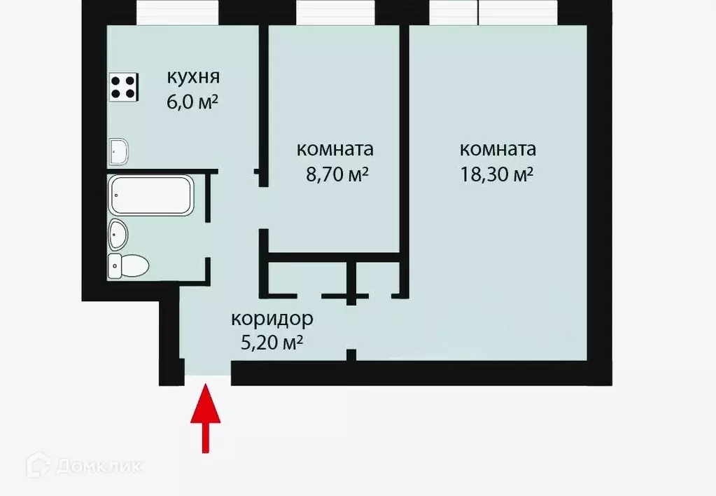 Продаётся 2-к квартира, 42.6 м - Фото 1
