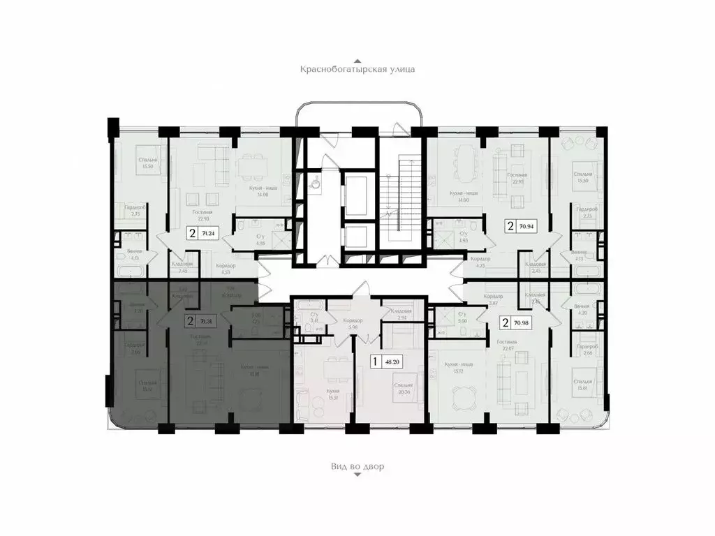 2-комнатная квартира: Москва, 1-я улица Бухвостова, 2к3 (71.3 м) - Фото 1