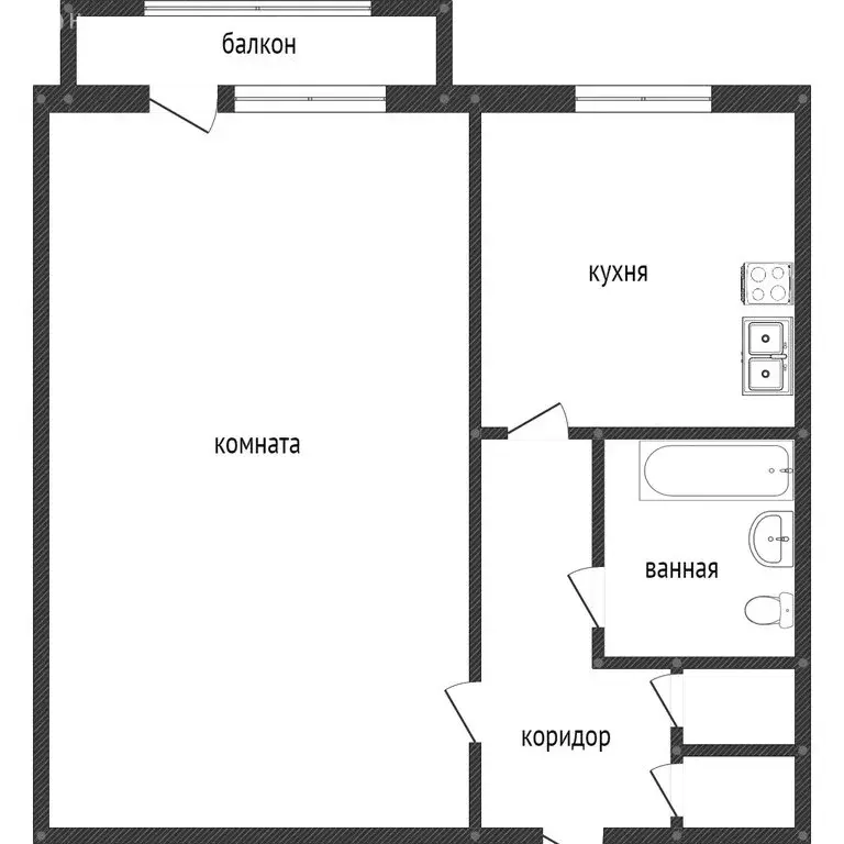 1-комнатная квартира: Нижний Тагил, улица Циолковского, 2/3 (21 м) - Фото 1