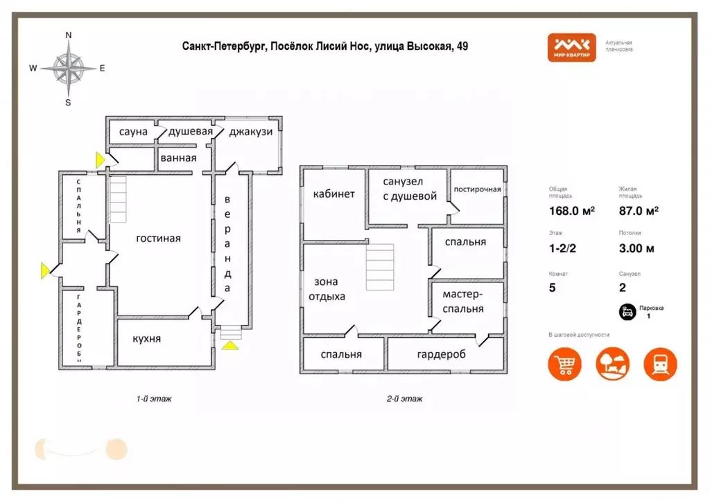 Дом в Санкт-Петербург Поселок Лисий НОС, ул. Высокая, 49 (250 м) - Фото 2