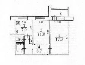 2-к. квартира, 51 м, 7/9 эт. - Фото 0