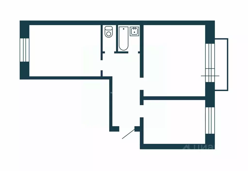 2-к кв. Новосибирская область, Чулым ул. Кожемякина, 181 (50.0 м) - Фото 2