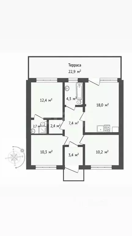 Дом в Калининградская область, Гурьевский муниципальный округ, пос. ... - Фото 1