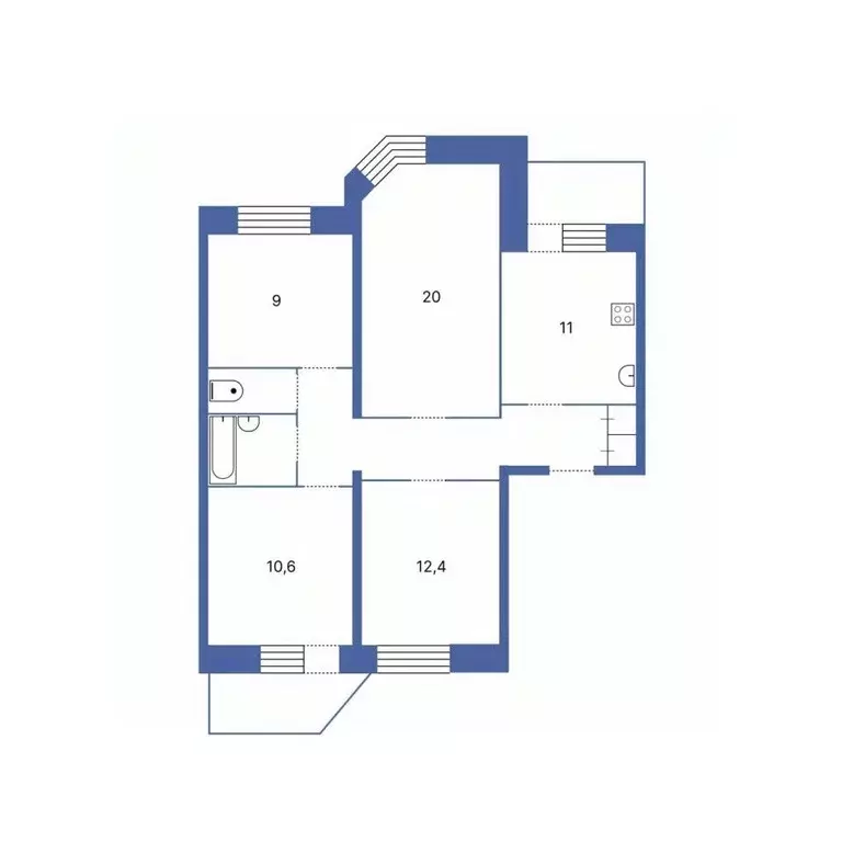 4-к кв. Свердловская область, Екатеринбург ул. Уральская, 55 (76.0 м) - Фото 2