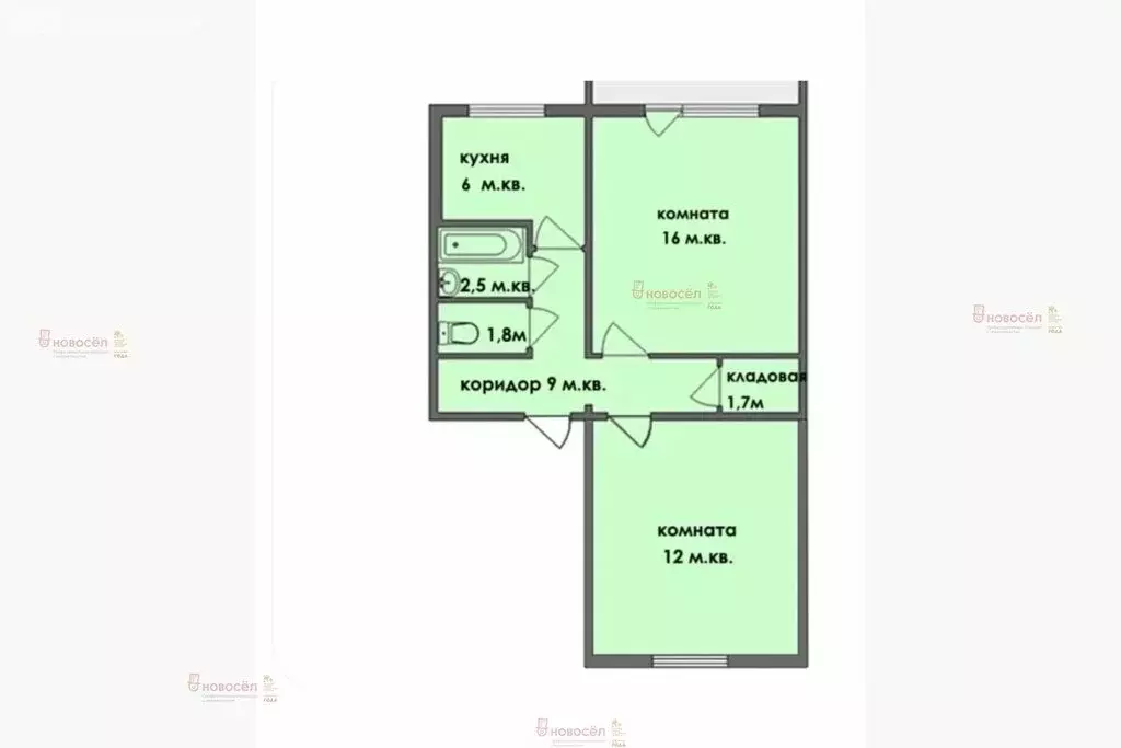 2-комнатная квартира: Екатеринбург, Советская улица, 23 (43 м) - Фото 0