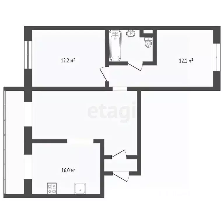 3-к кв. Тюменская область, Тюмень ул. Болотникова, 11 (73.0 м) - Фото 2