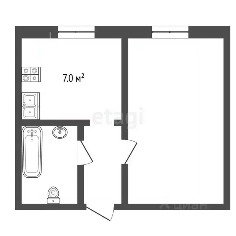 1-к кв. Ямало-Ненецкий АО, Муравленко ул. Дружбы Народов, 98 (36.2 м) - Фото 1