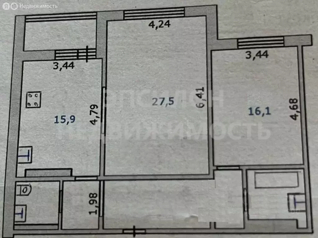 2-комнатная квартира: курск, улица горького, 70 (82 м) - Фото 1