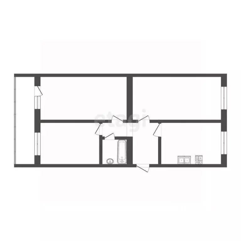 3-к кв. Тюменская область, Тюмень ул. Ю.-Р.Г. Эрвье, 10 (68.3 м) - Фото 2