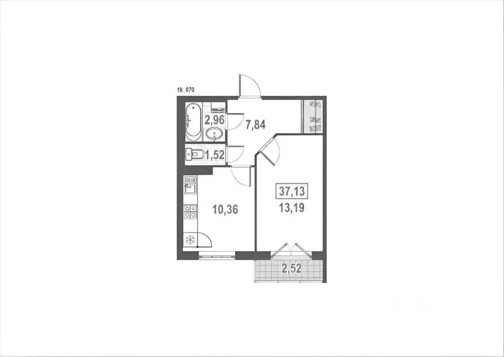 1-к кв. Санкт-Петербург Днепропетровская ул., 65 (36.4 м) - Фото 2