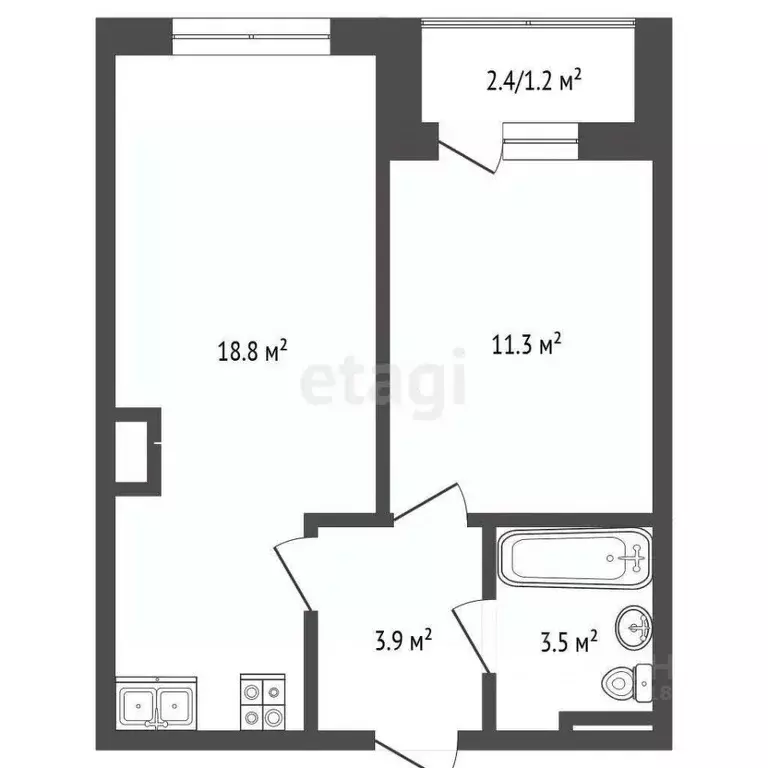 1-к кв. Ростовская область, Батайск ул. Котова, 16к2 (39.0 м) - Фото 1