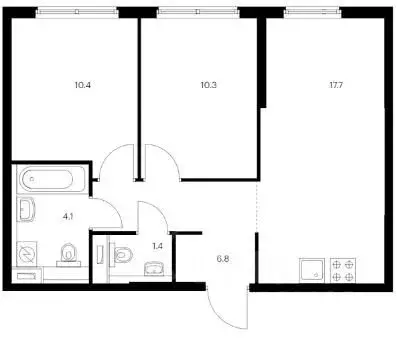 3-к кв. Москва Очаковское ш., 5к3 (51.0 м) - Фото 0