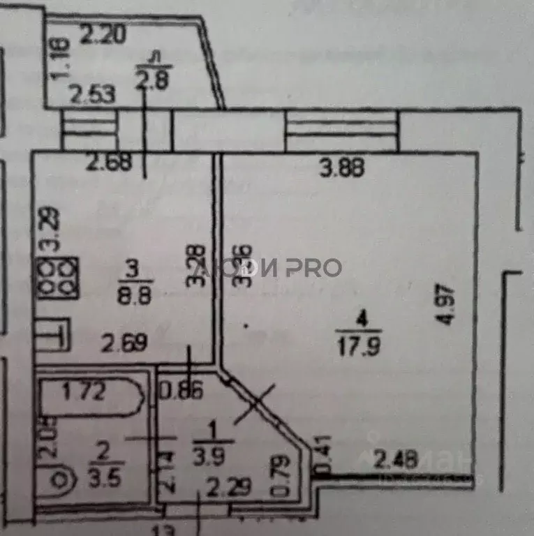 1-к кв. Башкортостан, Уфа ул. Софьи Перовской, 48 (35.5 м) - Фото 2